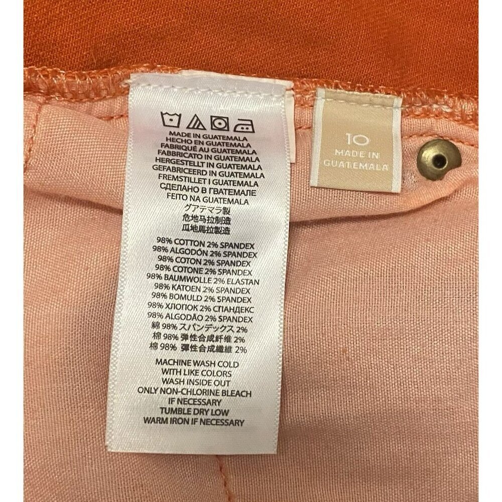 Michael Kors Shorts Denim Women’s‎ 10 Orange 3” Inseam Frayed Hem $80 NWT - Picture 8 of 8